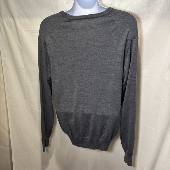 Peter Millar XL Mens Sweater Extra Fine Italian Merino Wool Gray Golf Base Layer - Picture 4 of 16